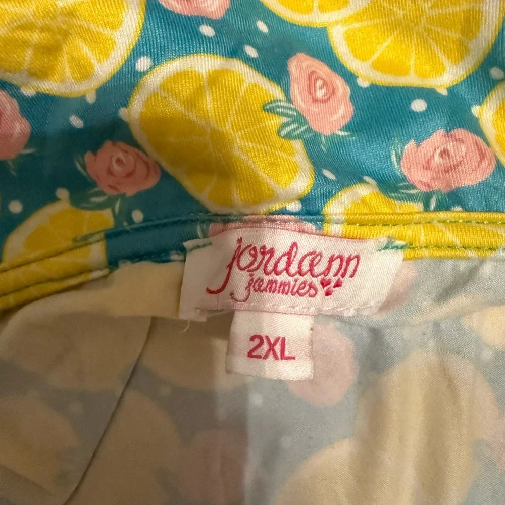 Jordan Lemon and Floral Print Pajama Set - Picture 3 of 3